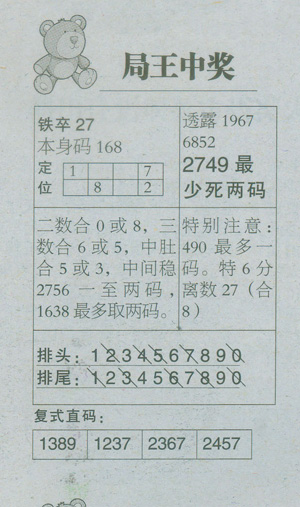 2015七星彩局王图纸_2015七星彩局王图纸图