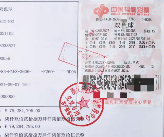 中奖彩票及兑奖详情